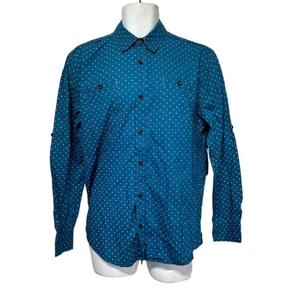 tranquility mayhem blue Long sleeve shirt size M - Picture 7 of 7